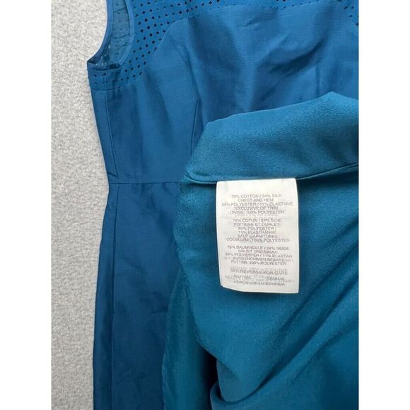 J.Crew Perforated Fit & Flare Silk Blend Dress Wmn Sz 10 Minimalist Simple MCM - Picture 12 of 12